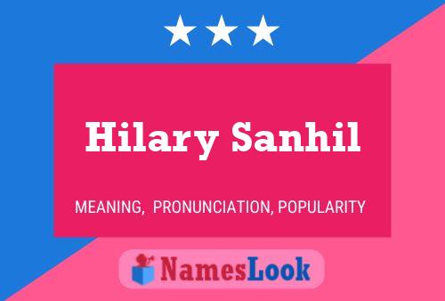 Hilary Sanhil பெயர் போஸ்டர்