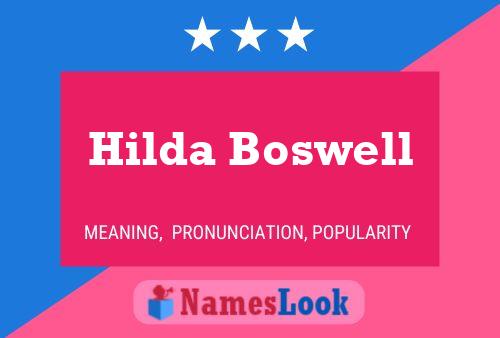 Hilda Boswell பெயர் போஸ்டர்