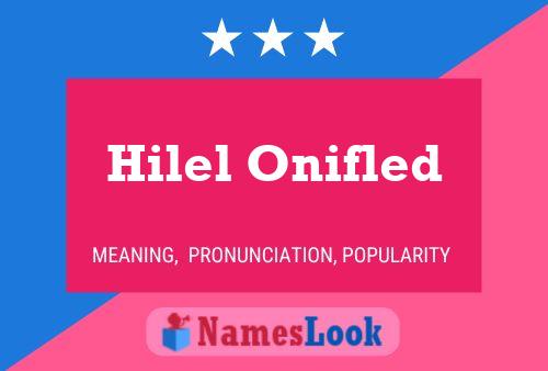 Hilel Onifled பெயர் போஸ்டர்