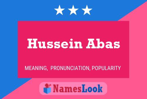 Hussein Abas பெயர் போஸ்டர்