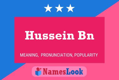 Hussein Bn பெயர் போஸ்டர்