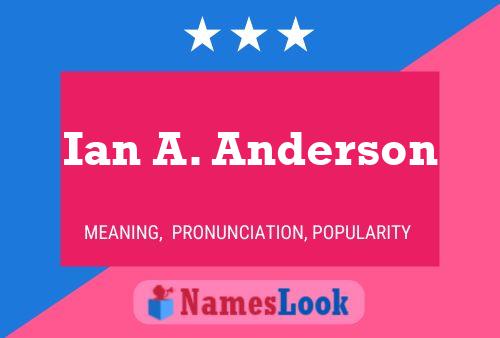 Ian A. Anderson பெயர் போஸ்டர்