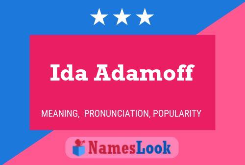 Ida Adamoff பெயர் போஸ்டர்