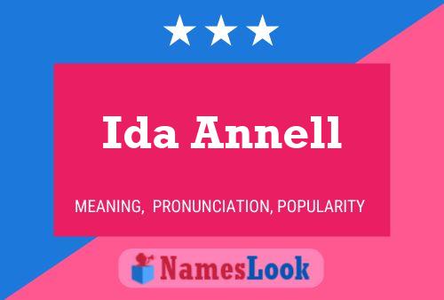 Ida Annell பெயர் போஸ்டர்