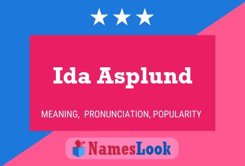 Ida Asplund பெயர் போஸ்டர்