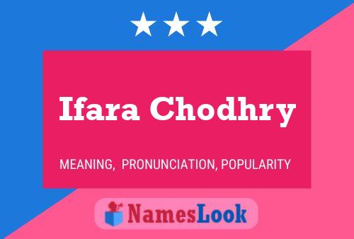 Ifara Chodhry பெயர் போஸ்டர்