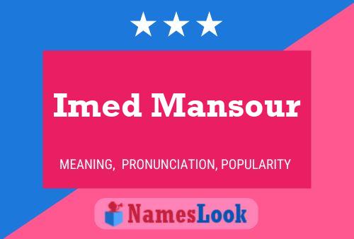 Imed Mansour பெயர் போஸ்டர்