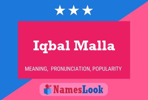 Iqbal Malla பெயர் போஸ்டர்