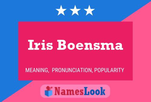 Iris Boensma பெயர் போஸ்டர்