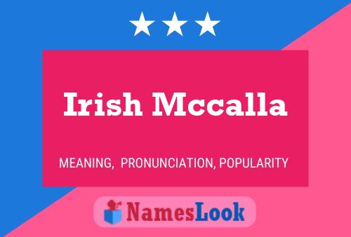 Irish Mccalla பெயர் போஸ்டர்