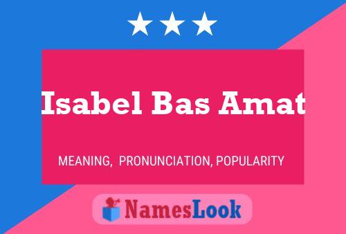 Isabel Bas Amat பெயர் போஸ்டர்