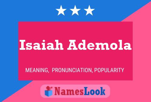 Isaiah Ademola பெயர் போஸ்டர்