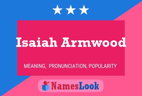 Isaiah Armwood பெயர் போஸ்டர்