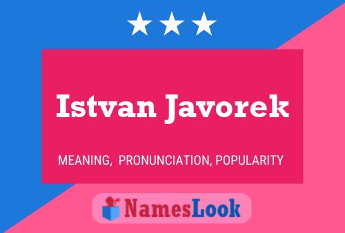 Istvan Javorek பெயர் போஸ்டர்