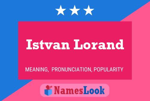 Istvan Lorand பெயர் போஸ்டர்