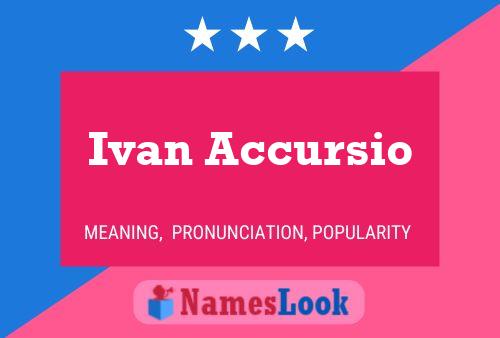 Ivan Accursio பெயர் போஸ்டர்