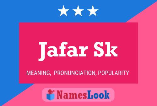 Jafar Sk பெயர் போஸ்டர்