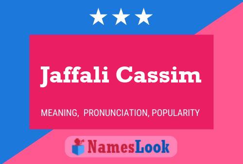 Jaffali Cassim பெயர் போஸ்டர்