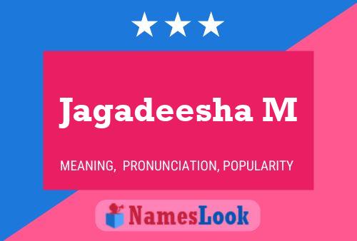 Jagadeesha M பெயர் போஸ்டர்