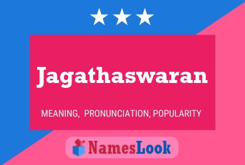 Jagathaswaran பெயர் போஸ்டர்