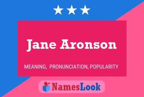 Jane Aronson பெயர் போஸ்டர்