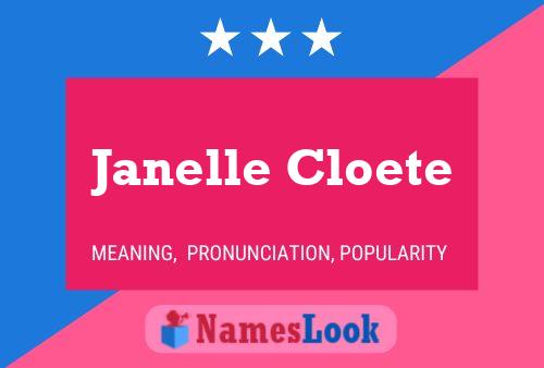 Janelle Cloete பெயர் போஸ்டர்