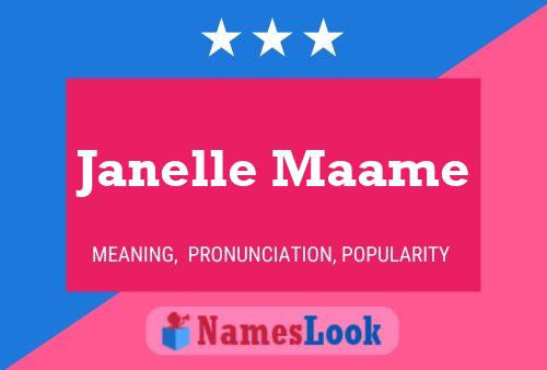 Janelle Maame பெயர் போஸ்டர்