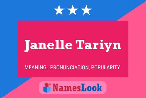 Janelle Tariyn பெயர் போஸ்டர்