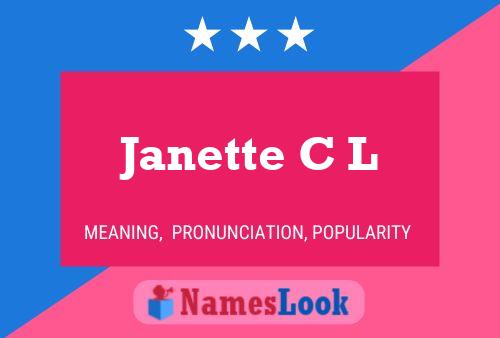 Janette C L பெயர் போஸ்டர்