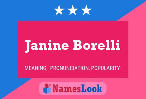 Janine Borelli பெயர் போஸ்டர்