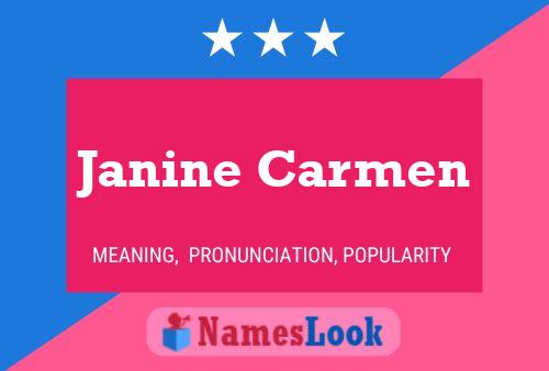 Janine Carmen பெயர் போஸ்டர்