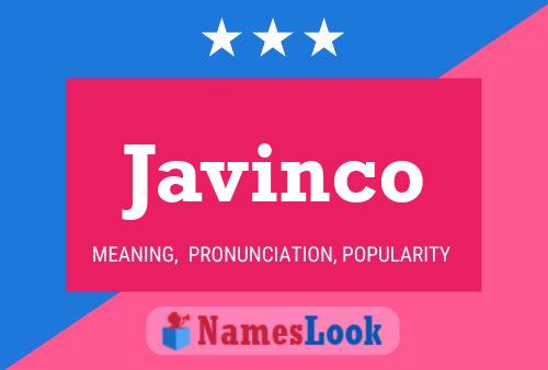 Javinco பெயர் போஸ்டர்