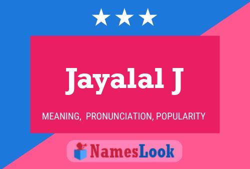 Jayalal J பெயர் போஸ்டர்