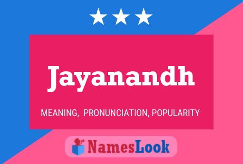 Jayanandh பெயர் போஸ்டர்