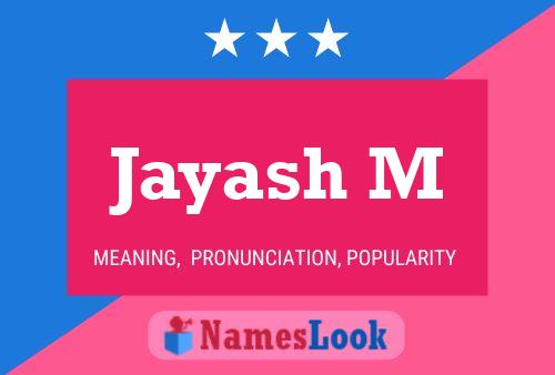 Jayash M பெயர் போஸ்டர்