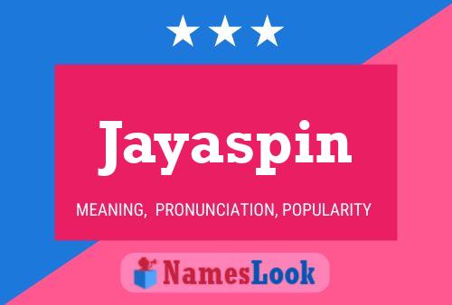 Jayaspin பெயர் போஸ்டர்