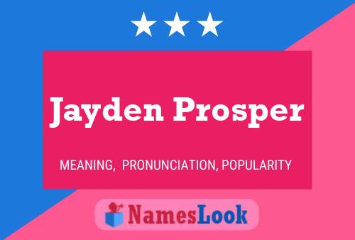 Jayden Prosper பெயர் போஸ்டர்