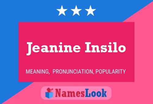 Jeanine Insilo பெயர் போஸ்டர்