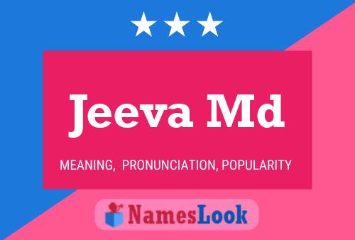 Jeeva Md பெயர் போஸ்டர்