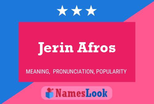 Jerin Afros பெயர் போஸ்டர்