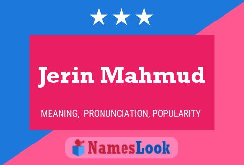 Jerin Mahmud பெயர் போஸ்டர்