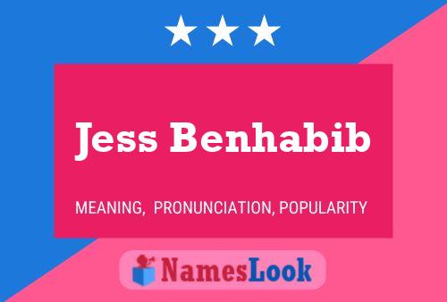 Jess Benhabib பெயர் போஸ்டர்