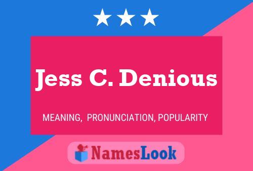 Jess C. Denious பெயர் போஸ்டர்