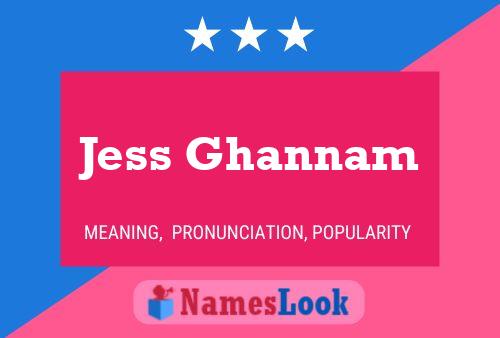 Jess Ghannam பெயர் போஸ்டர்