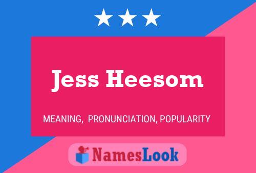 Jess Heesom பெயர் போஸ்டர்