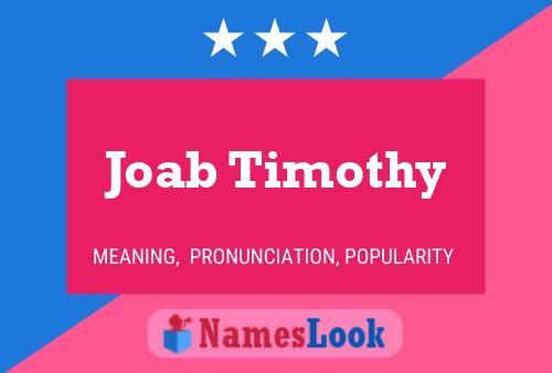 Joab Timothy பெயர் போஸ்டர்