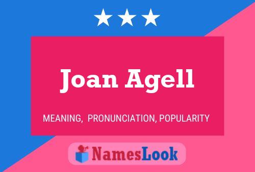 Joan Agell பெயர் போஸ்டர்