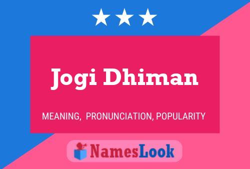 Jogi Dhiman பெயர் போஸ்டர்