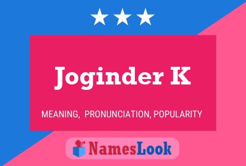 Joginder K பெயர் போஸ்டர்