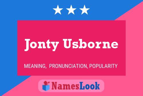 Jonty Usborne பெயர் போஸ்டர்